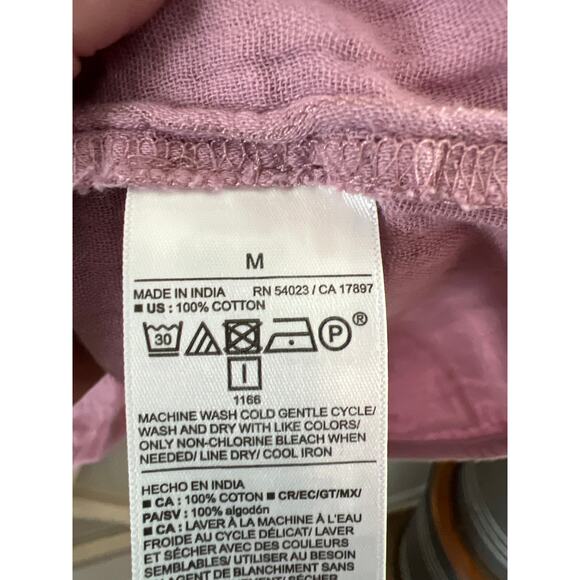 NWT Old Navy size medium light purple cotton gauze mini dress with pockets - Picture 3 of 3